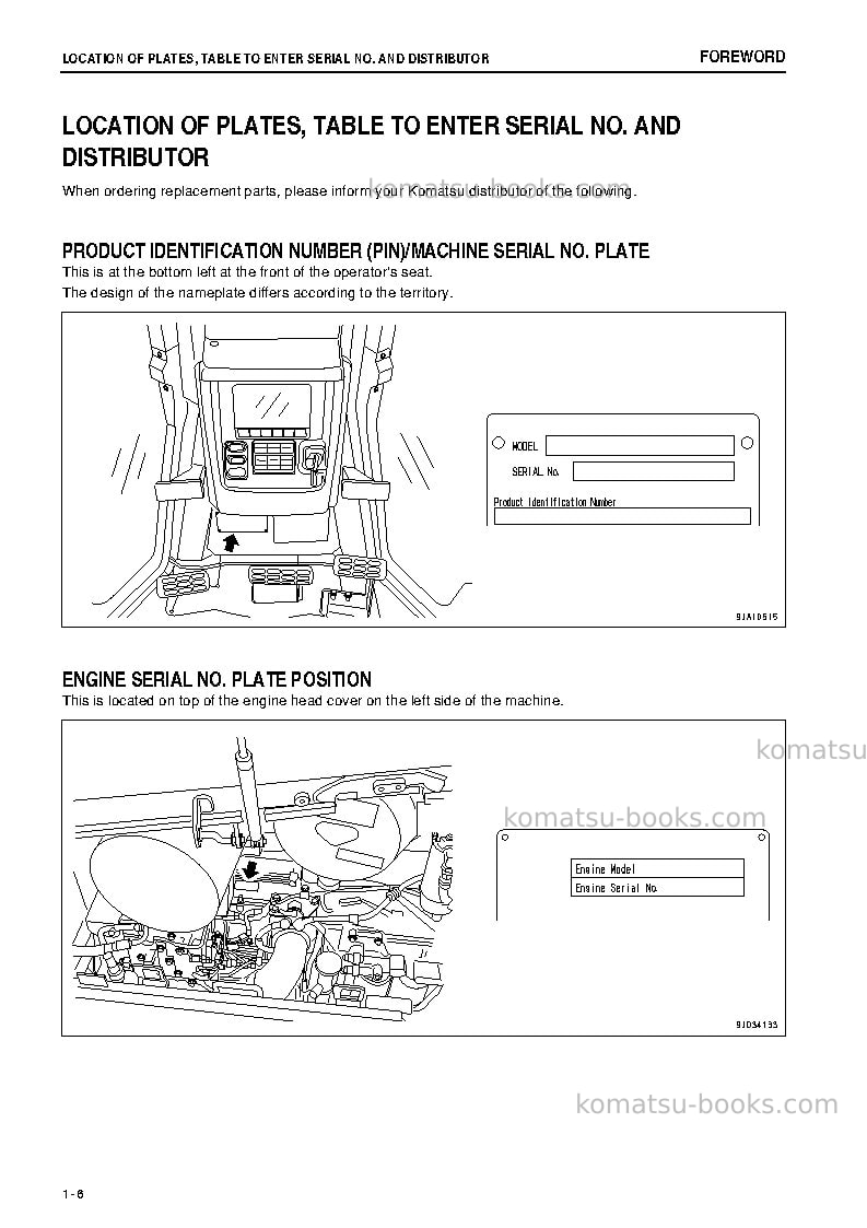 Komatsu d65ex-16jpn Operation manual cover Page 7 Komatsu d65ex-16jpn Operation manual cover Page 7