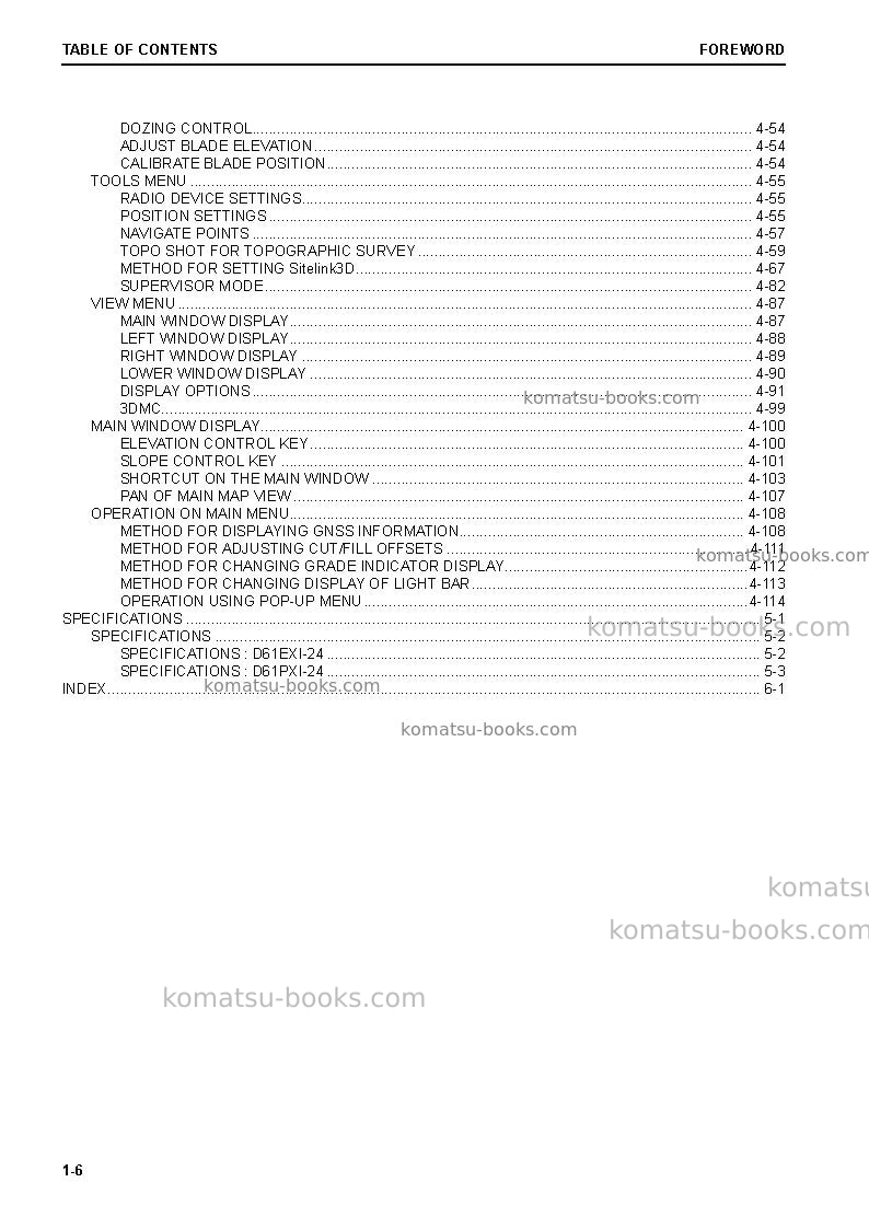Komatsu d61exi-24jpn Operation manual cover Page 7 Komatsu d61exi-24jpn Operation manual cover Page 7