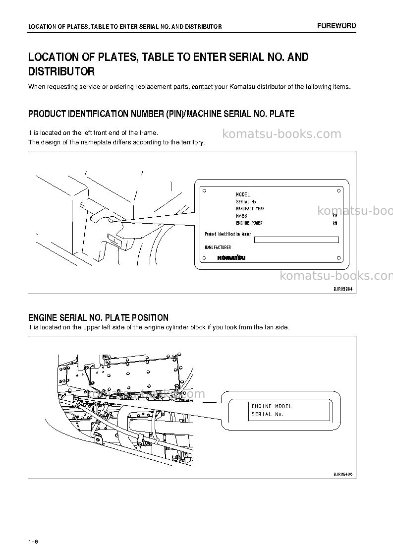 Komatsu hd465-7jpn-e0 Operation manual cover Page 7 Komatsu hd465-7jpn-e0 Operation manual cover Page 7