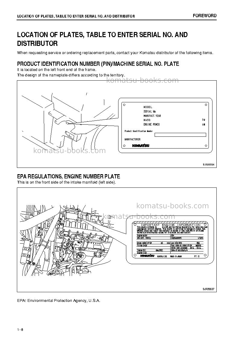 Komatsu hd785-7jpn Operation manual cover Page 7 Komatsu hd785-7jpn Operation manual cover Page 7