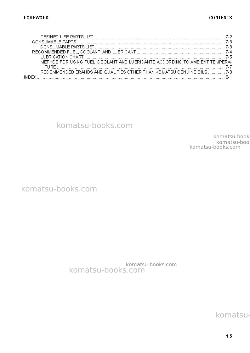 Komatsu d51ex-24jpn-for north america, gateway function controller Operation manual cover Page 7 Komatsu d51ex-24jpn-for north america, gateway function controller Operation manual cover Page 7