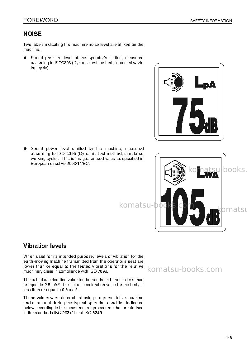 Komatsu pc340lcd-7gbr-tier3 Operation manual cover Page 7 Komatsu pc340lcd-7gbr-tier3 Operation manual cover Page 7