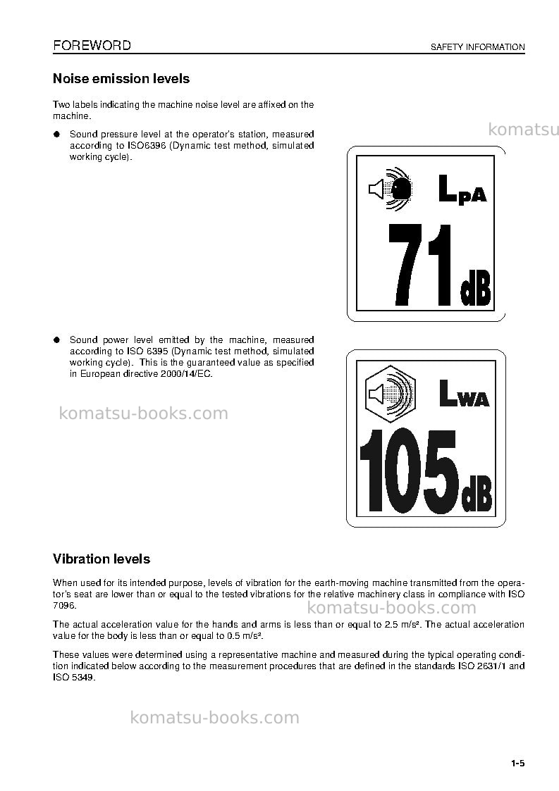 Komatsu pc350lc-8gbr Operation manual cover Page 7 Komatsu pc350lc-8gbr Operation manual cover Page 7
