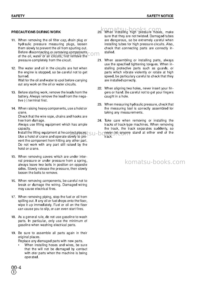 Komatsu pw170es-6gbr-k Repair & maintenance cover Page 7 Komatsu pw170es-6gbr-k Repair & maintenance cover Page 7