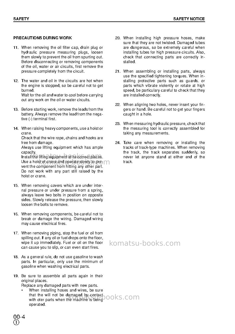 Komatsu pw150es-6gbr-k Repair & maintenance cover Page 7 Komatsu pw150es-6gbr-k Repair & maintenance cover Page 7
