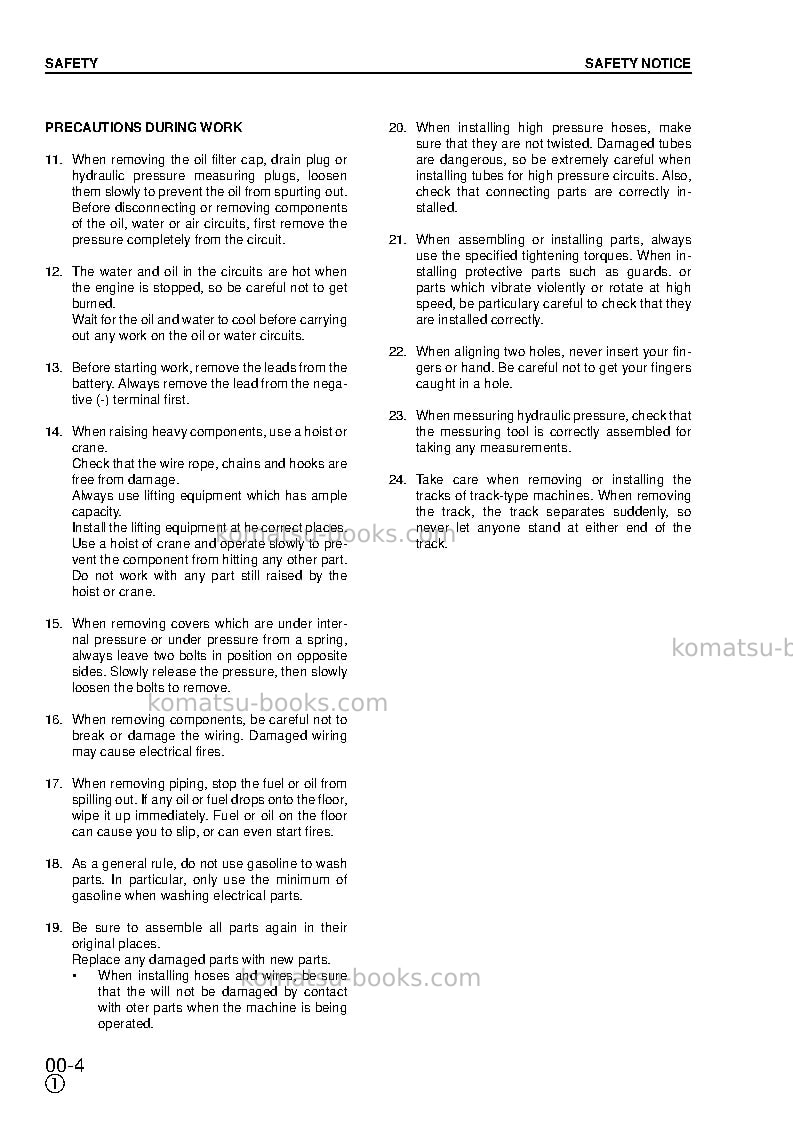 Komatsu pw170es-6gbr-k Repair & maintenance cover Page 7 Komatsu pw170es-6gbr-k Repair & maintenance cover Page 7