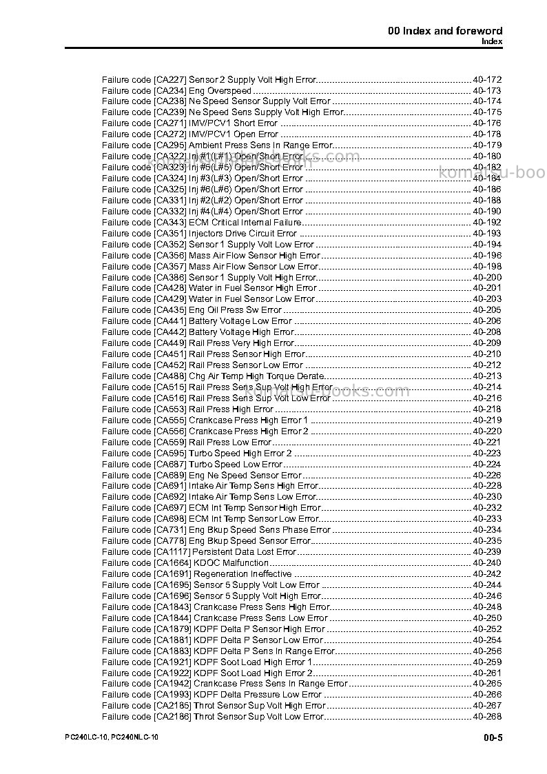 Komatsu pc240lc-10gbr Repair & maintenance cover Page 7