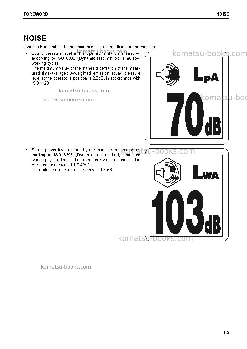 Komatsu pc240nlc-11gbr Operation manual cover Page 7 Komatsu pc240nlc-11gbr Operation manual cover Page 7