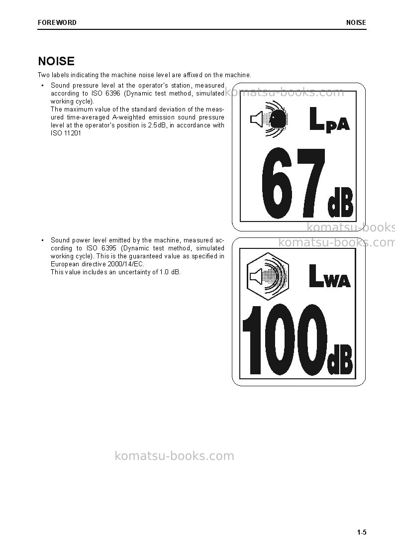 Komatsu pc210lc-11gbr Operation manual cover Page 7 Komatsu pc210lc-11gbr Operation manual cover Page 7