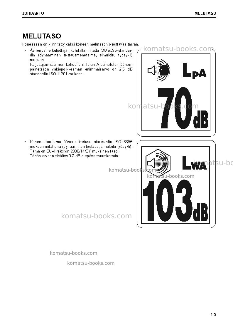 Komatsu pc240lc-11gbr Operation manual cover Page 7 Komatsu pc240lc-11gbr Operation manual cover Page 7