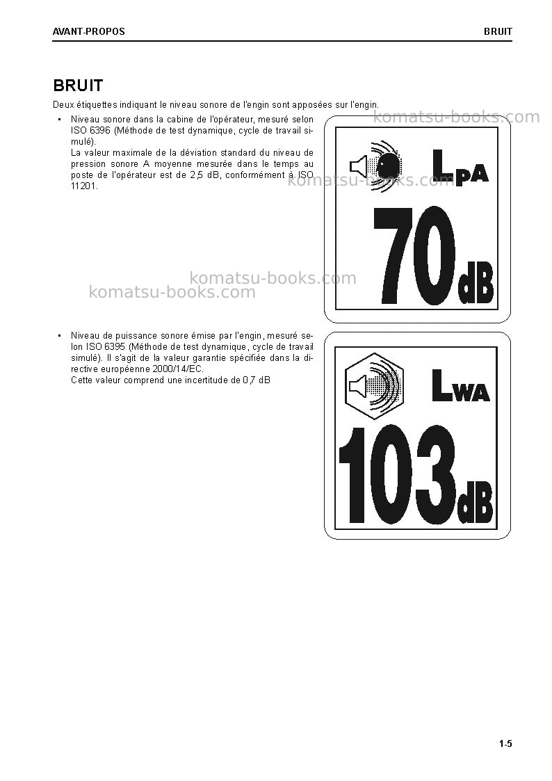 Komatsu pc240nlc-11gbr-demolition Manuel d'utilisation couverture Page 7 Komatsu pc240nlc-11gbr-demolition Manuel d'utilisation couverture Page 7