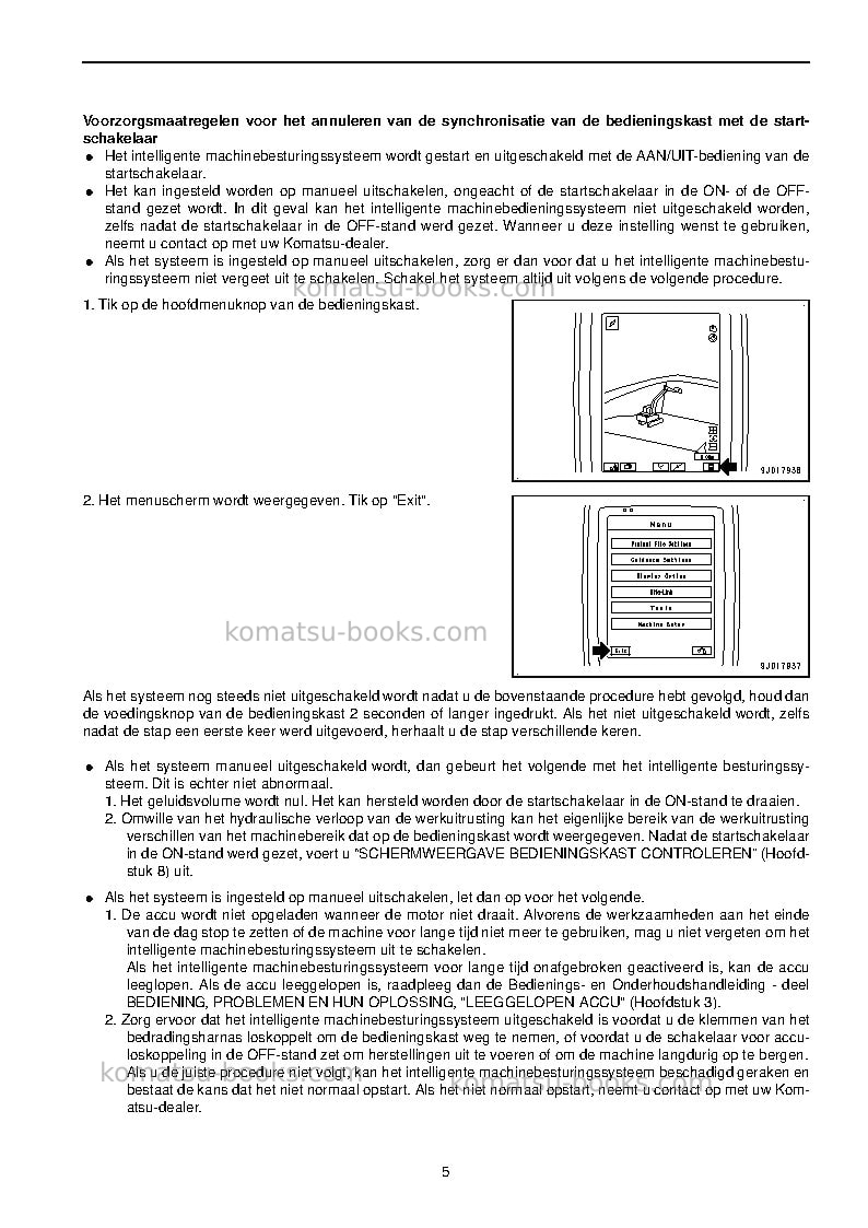Komatsu pc210lci-10gbr Operation manual cover Page 7 Komatsu pc210lci-10gbr Operation manual cover Page 7