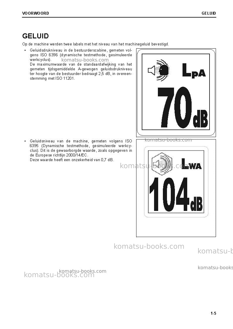 Komatsu pc290lc-11gbr Operation manual cover Page 7 Komatsu pc290lc-11gbr Operation manual cover Page 7