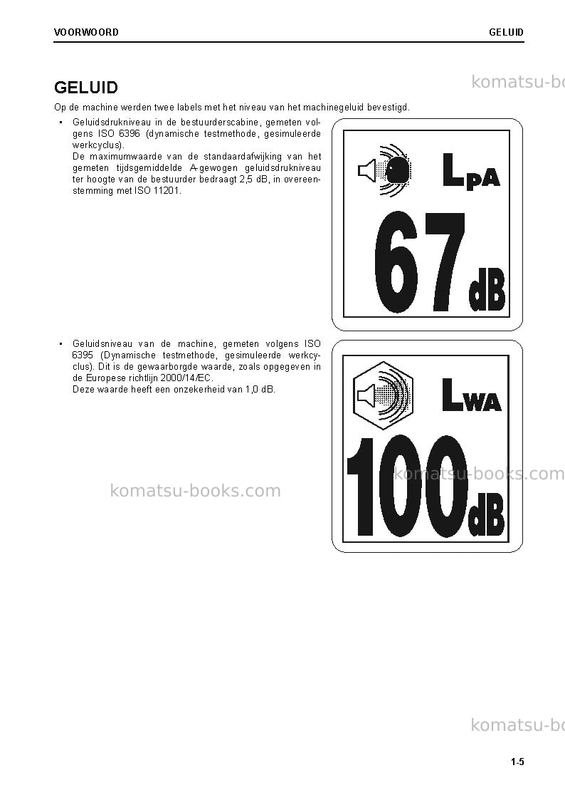Komatsu pc210lc-11gbr Operation manual cover Page 7 Komatsu pc210lc-11gbr Operation manual cover Page 7