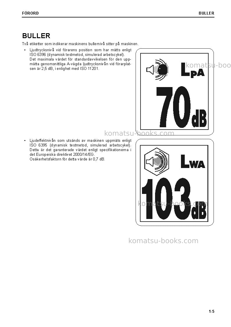 Komatsu pc240lc-11gbr Operation manual cover Page 7 Komatsu pc240lc-11gbr Operation manual cover Page 7