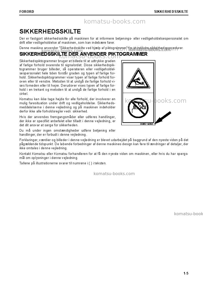 Komatsu wa470-8deu Operation manual cover Page 7 Komatsu wa470-8deu Operation manual cover Page 7