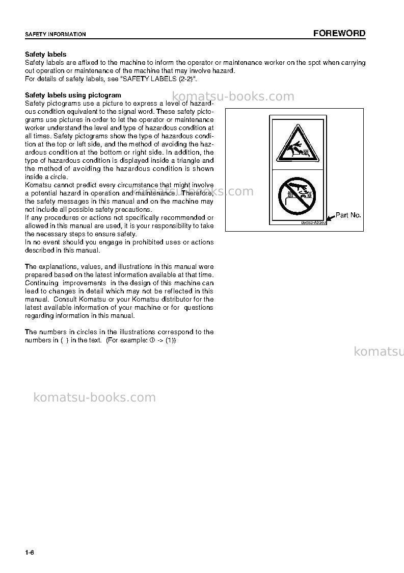 Komatsu wa380-5deu-h Operation manual cover Page 7