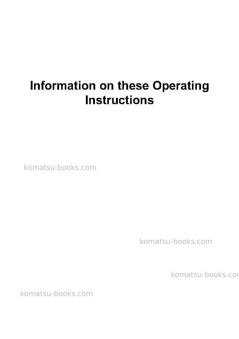 Komatsu wa90-3deu-h Operation manual cover Page 7 Komatsu wa90-3deu-h Operation manual cover Page 7