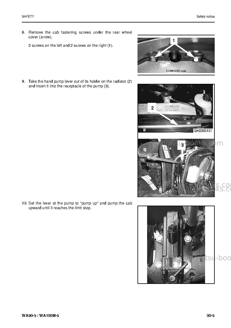 Komatsu wa100m-5deu Repair & maintenance cover Page 7
