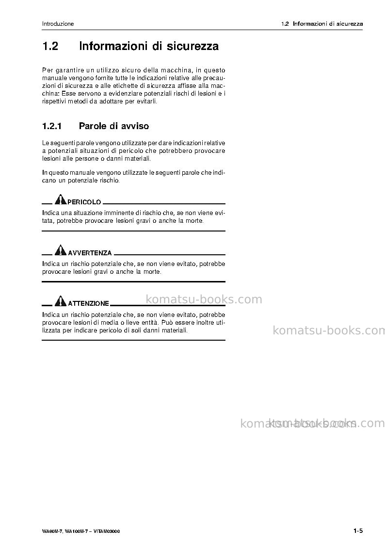 Komatsu wa80m-7deu Manuale operativo copertina Pagina 7