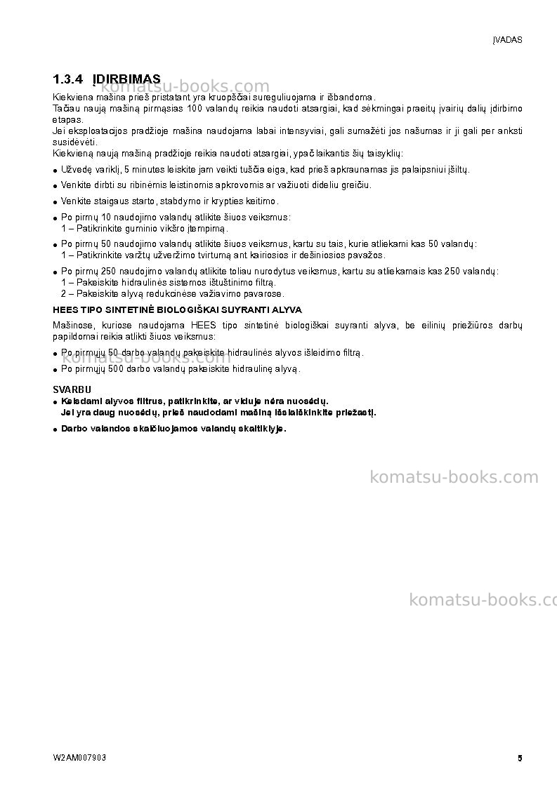 Komatsu ck25-1ita Operation manual cover Page 7 Komatsu ck25-1ita Operation manual cover Page 7