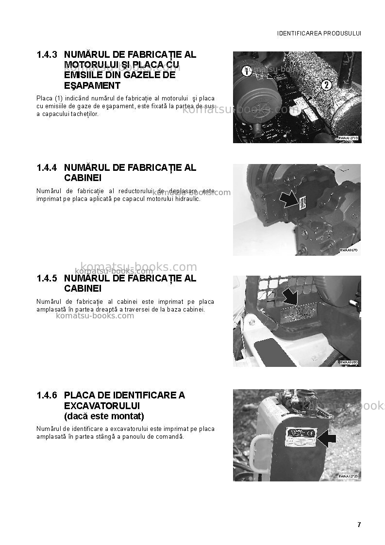 Komatsu sk1020-5ita Operation manual cover Page 7