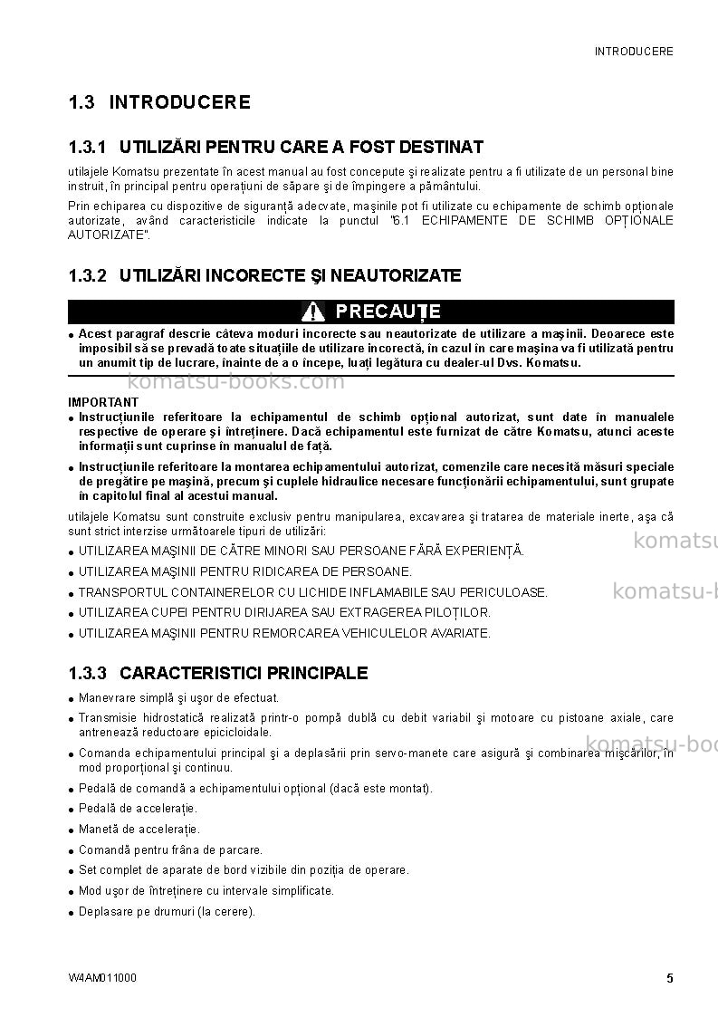 Komatsu ck20-1ita Operation manual cover Page 7 Komatsu ck20-1ita Operation manual cover Page 7
