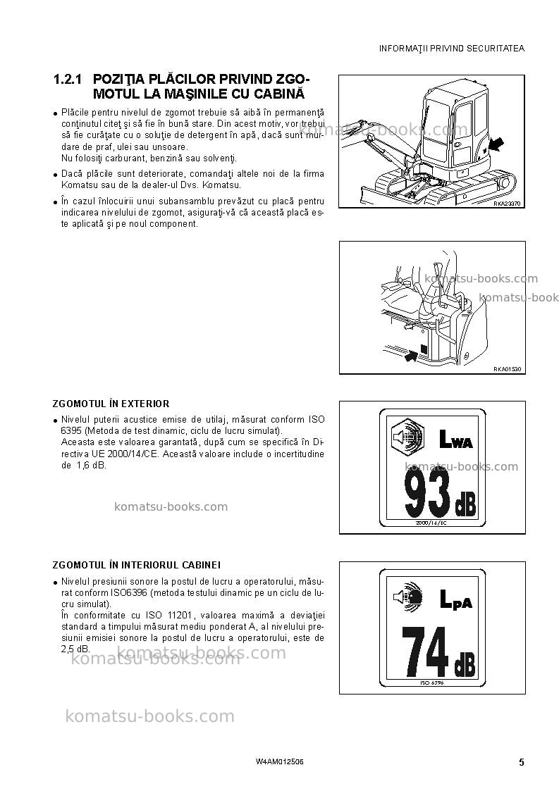 Komatsu pc26mr-3ita Operation manual cover Page 7