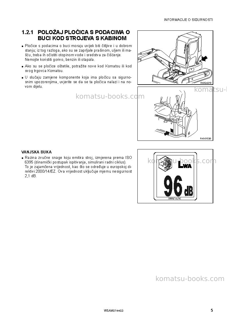 Komatsu pc55mr-3ita Operation manual cover Page 7