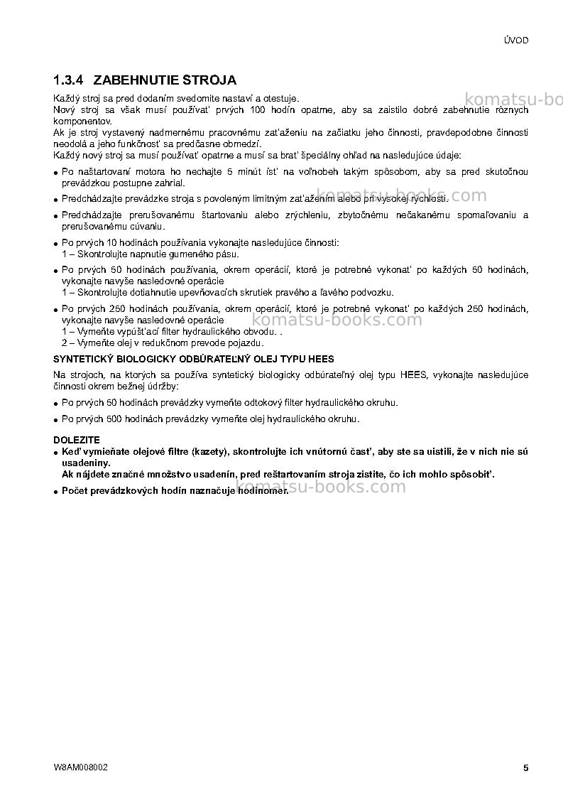 Komatsu ck35-1ita Prevádzkový manuál obal Strana 7 Komatsu ck35-1ita Prevádzkový manuál obal Strana 7
