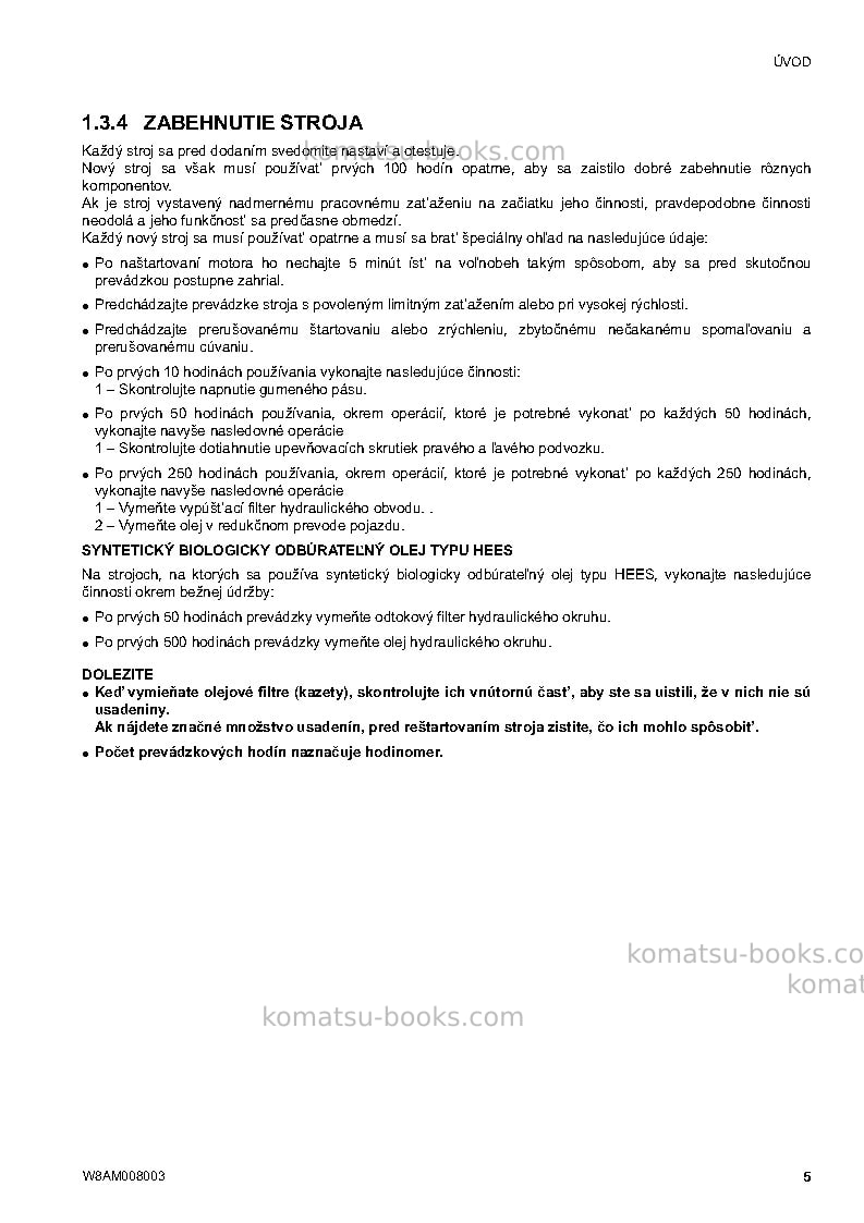 Komatsu ck35-1ita Prevádzkový manuál obal Strana 7 Komatsu ck35-1ita Prevádzkový manuál obal Strana 7