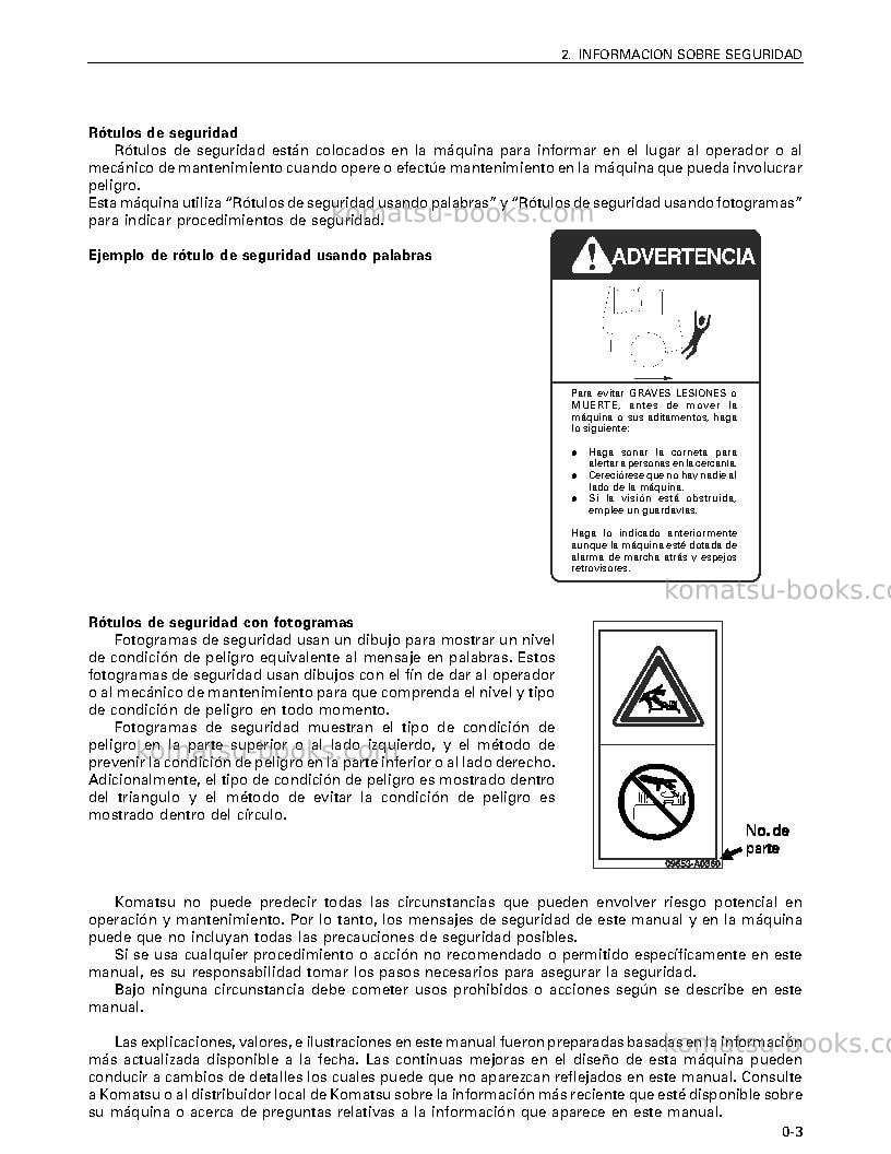 Komatsu wa1200-3jpn-a Manual de operación cover Page 7