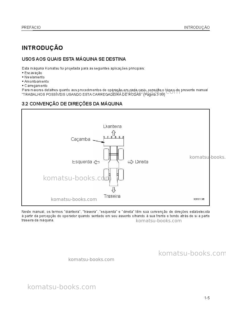 Komatsu wa200-5jpn Manual de operação capa Página 7
