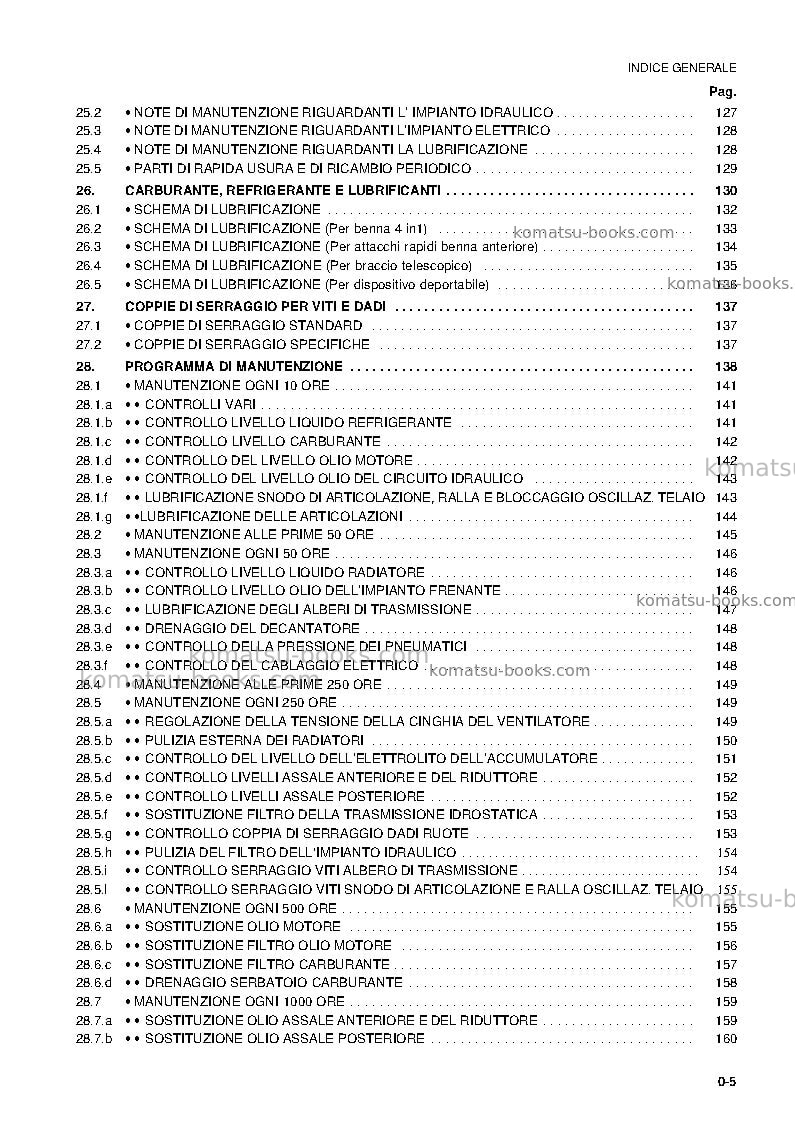 Komatsu wb98a-2ita Operation manual cover Page 7 Komatsu wb98a-2ita Operation manual cover Page 7