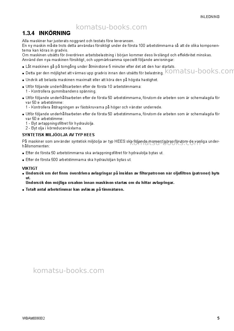 Komatsu ck35-1ita Operation manual cover Page 7 Komatsu ck35-1ita Operation manual cover Page 7