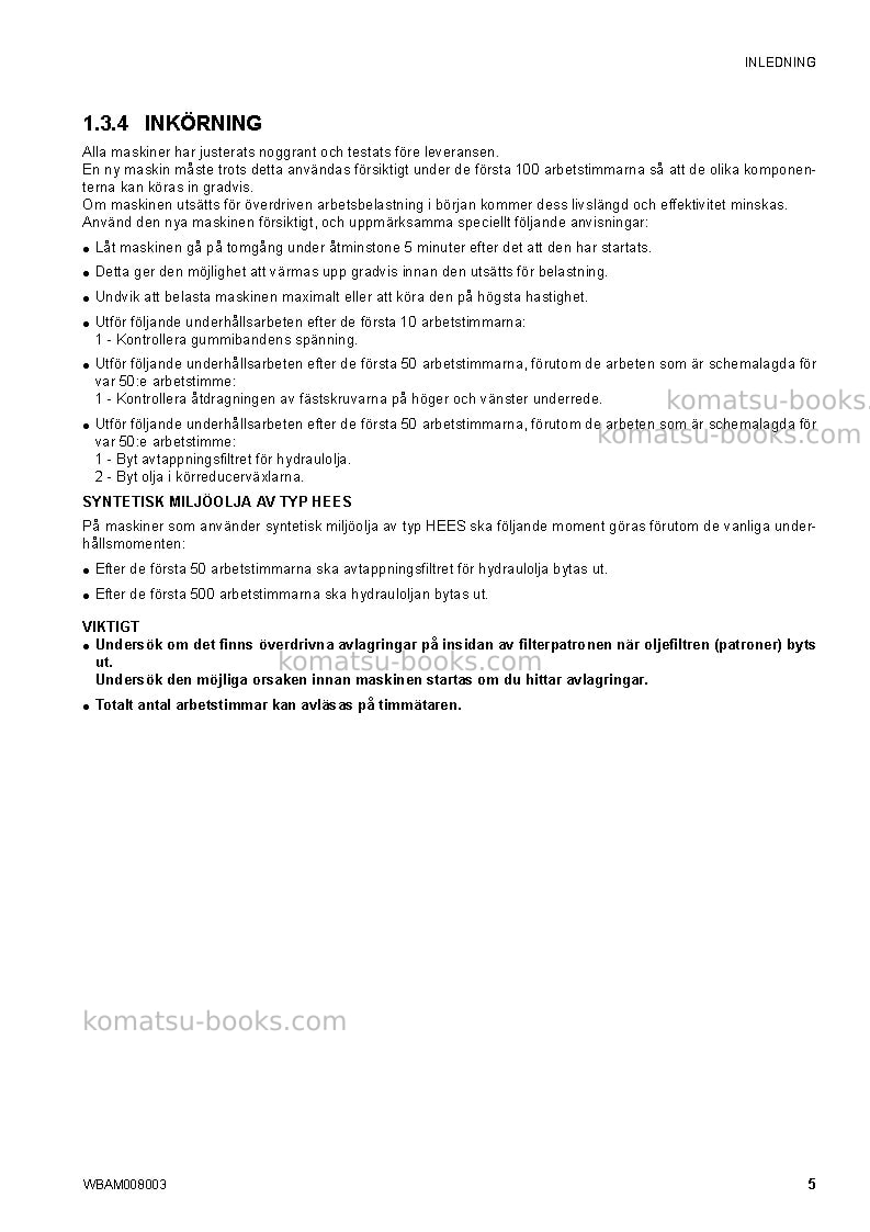 Komatsu ck35-1ita Operation manual cover Page 7 Komatsu ck35-1ita Operation manual cover Page 7