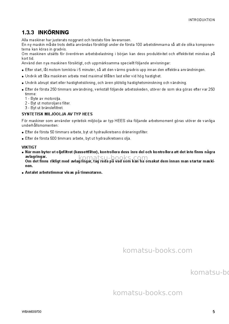 Komatsu pc80mr-3ita Operation manual cover Page 7 Komatsu pc80mr-3ita Operation manual cover Page 7