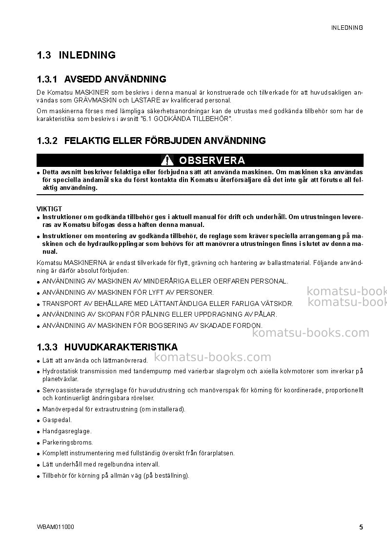 Komatsu ck20-1ita Operation manual cover Page 7 Komatsu ck20-1ita Operation manual cover Page 7