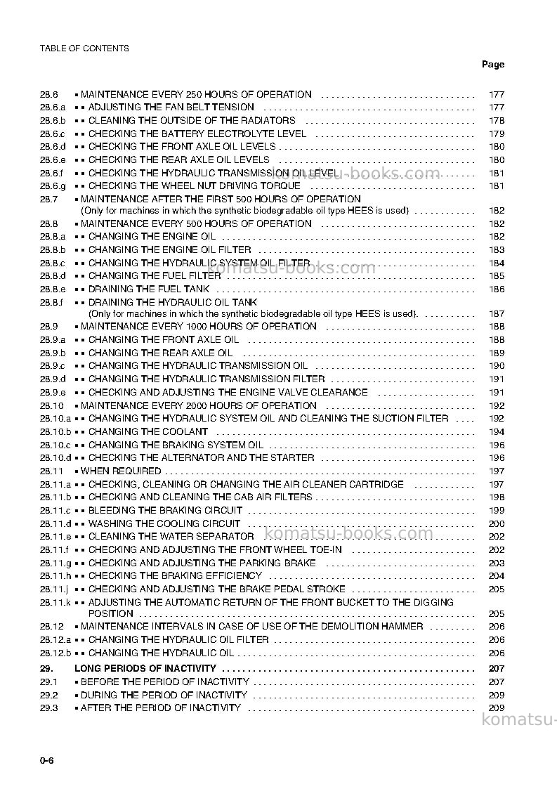 Komatsu wb150-2ita Operation manual cover Page 7 Komatsu wb150-2ita Operation manual cover Page 7