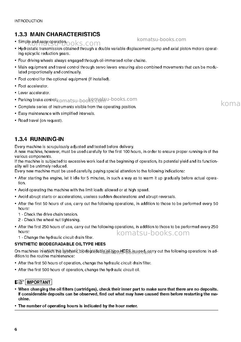 Komatsu sk714-5ita-/ Operation manual cover Page 7