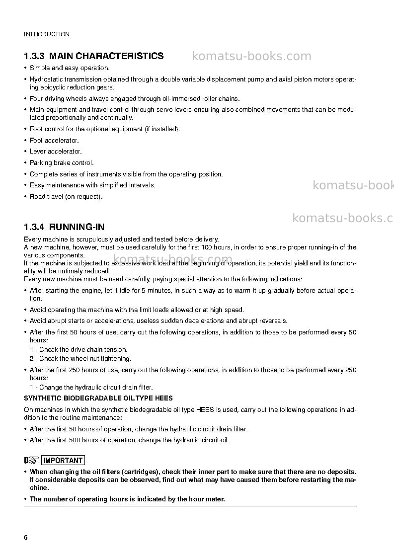 Komatsu sk815-5ita Operation manual cover Page 7