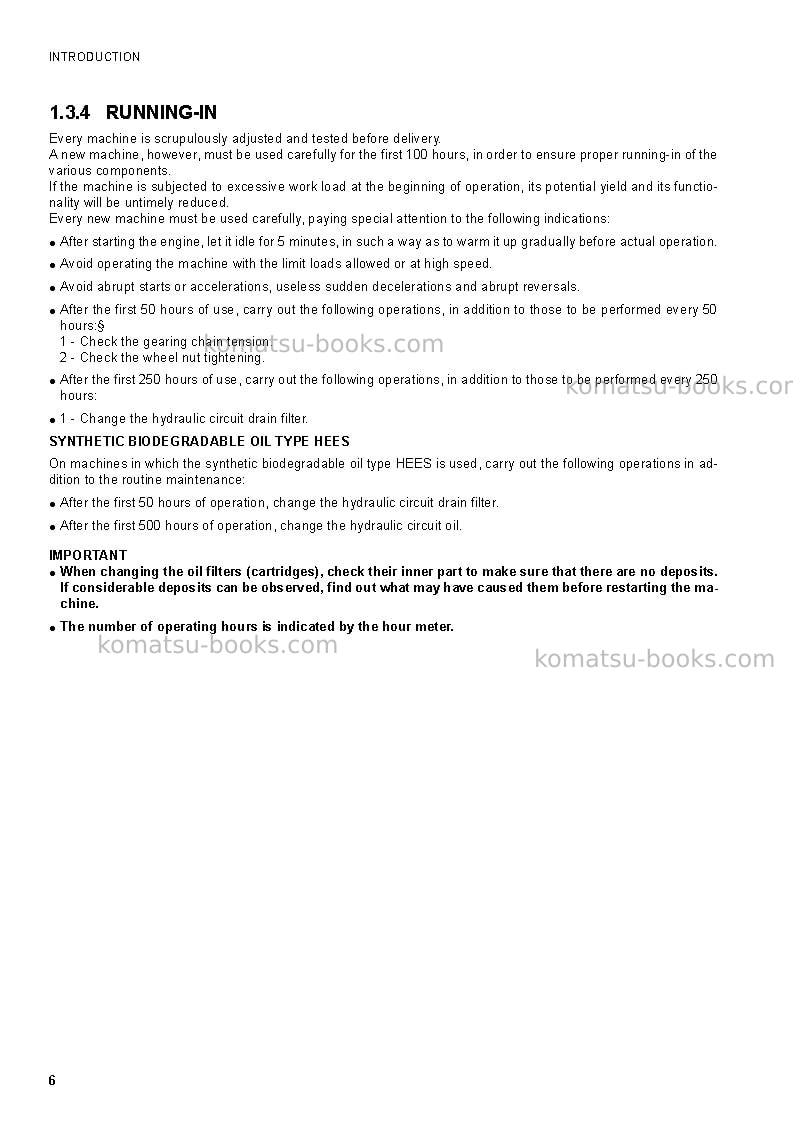Komatsu sk1020-5ita Operation manual cover Page 7 Komatsu sk1020-5ita Operation manual cover Page 7