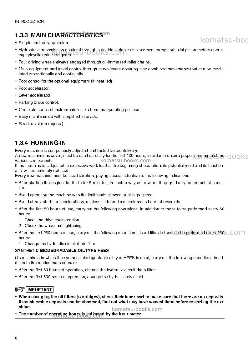 Komatsu sk815-5ita-turbo Operation manual cover Page 7