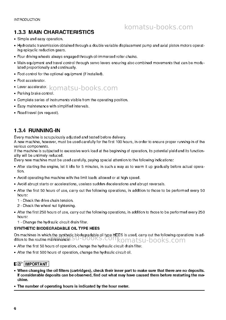Komatsu sk820-5ita Operation manual cover Page 7 Komatsu sk820-5ita Operation manual cover Page 7