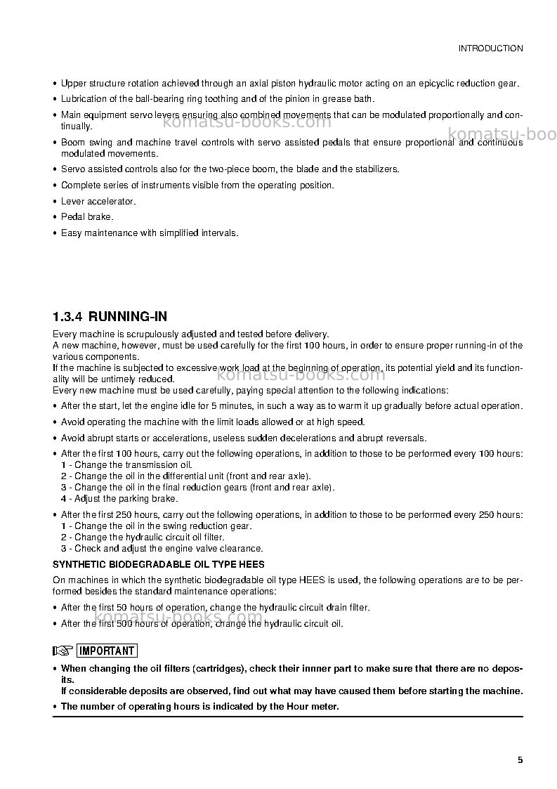 Komatsu pw110r-1ita Operation manual cover Page 7 Komatsu pw110r-1ita Operation manual cover Page 7