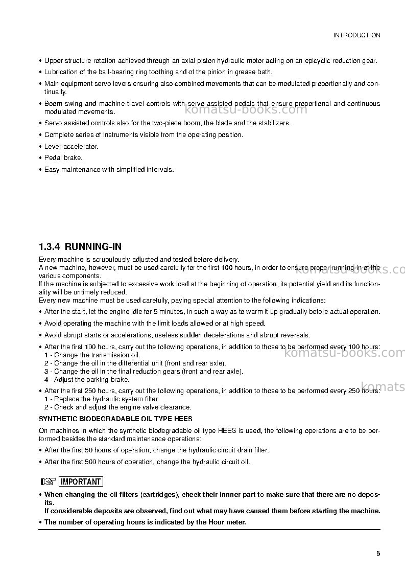 Komatsu pw75r-2ita Operation manual cover Page 7 Komatsu pw75r-2ita Operation manual cover Page 7