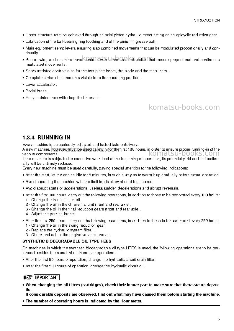 Komatsu pw75r-2ita Operation manual cover Page 7 Komatsu pw75r-2ita Operation manual cover Page 7