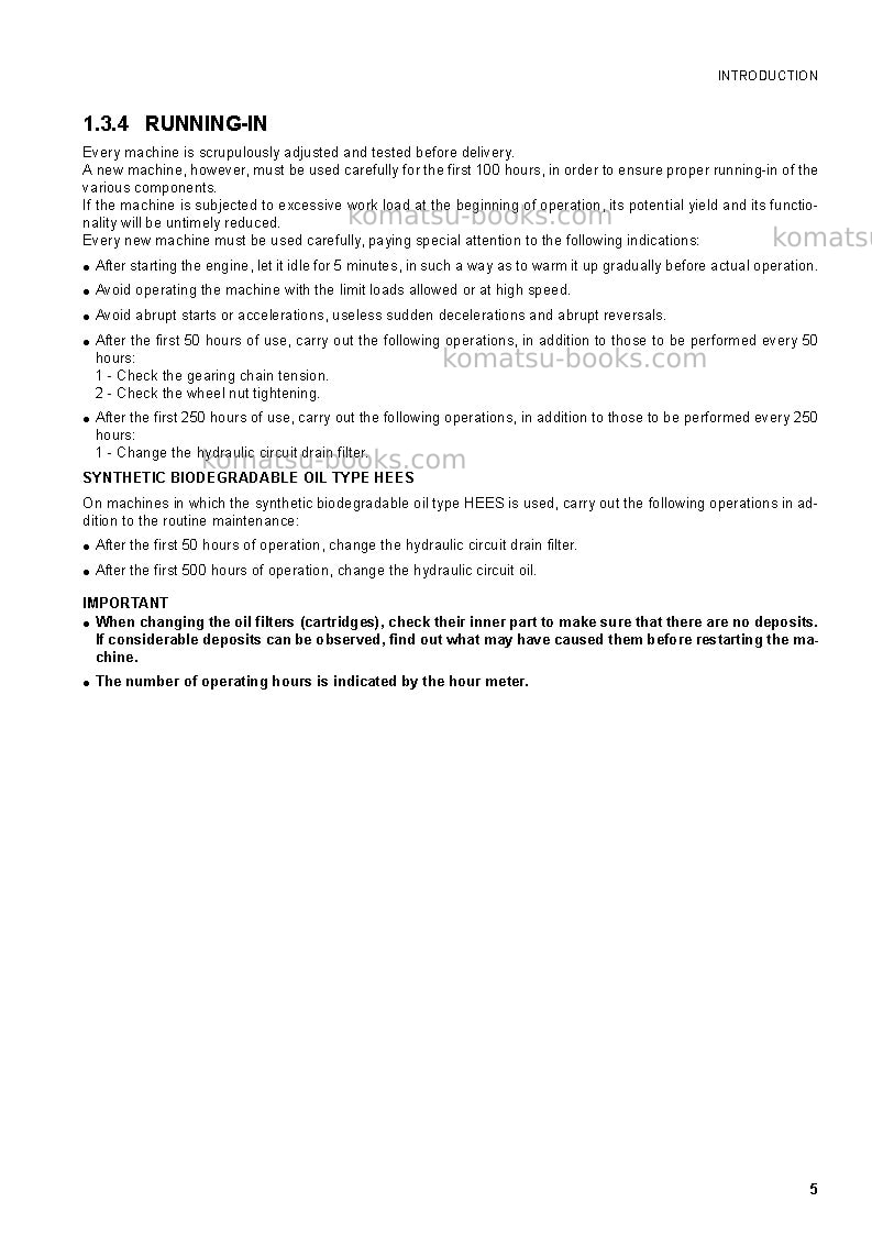Komatsu sk714-5ita-/ Operation manual cover Page 7