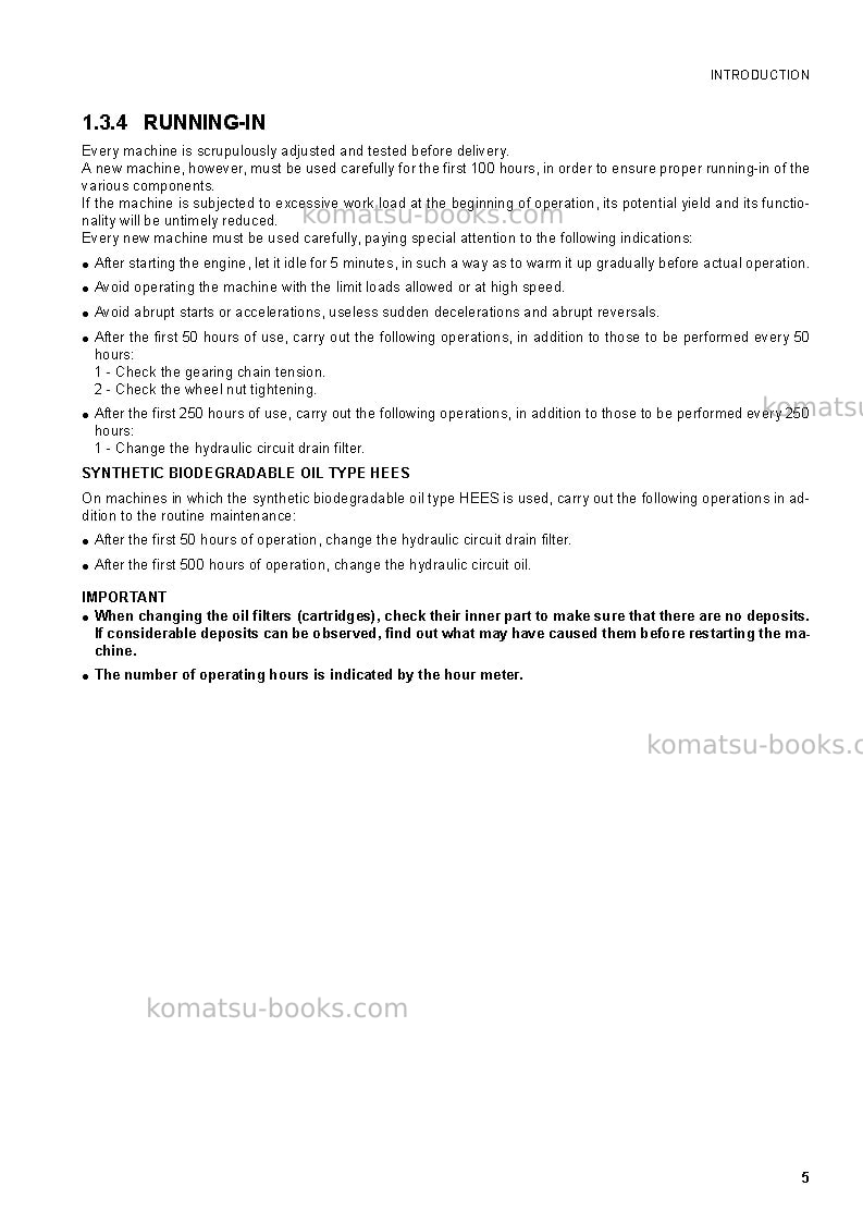 Komatsu sk815-5ita Operation manual cover Page 7 Komatsu sk815-5ita Operation manual cover Page 7