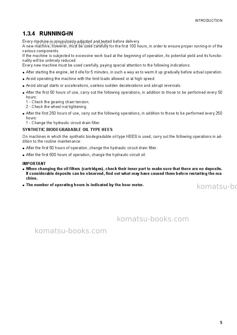 Komatsu sk815-5ita Operation manual cover Page 7 Komatsu sk815-5ita Operation manual cover Page 7